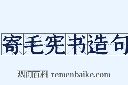 寄毛宪书造句是什么意思的图片